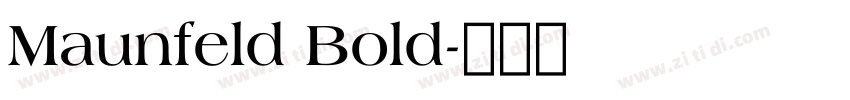 Maunfeld Bold字体转换